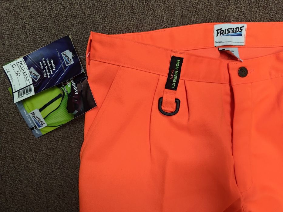 50 Fristads Hi-Vis spodnie robocze odblaskowe tory BHP