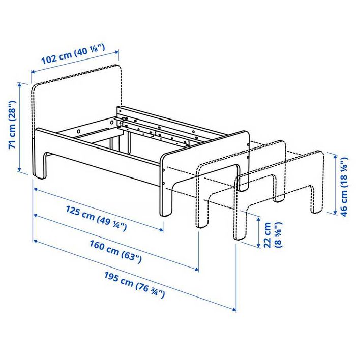 Cama de criança extensivel SLÄKT