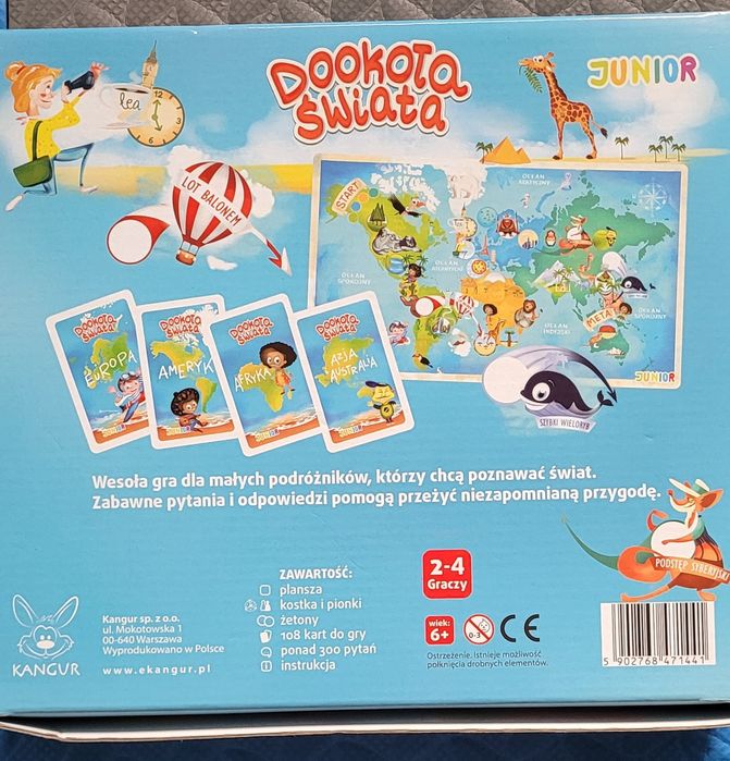 "DOOKOŁA ŚWIATA" Gra planszowa Junior
