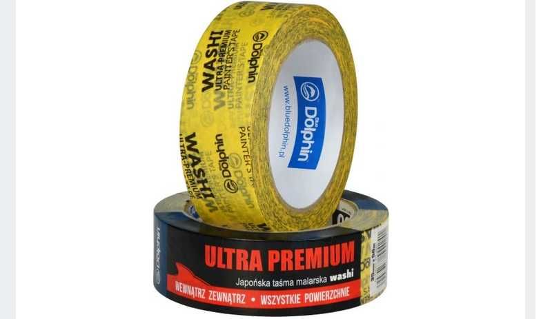 Taśma malarska Washi 47mm x 50 m Blue dolphin +GRATIS