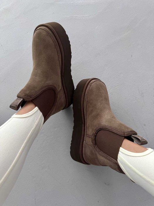 Уггі UGG Neumel Chelsea Platform Brown premium натуральні матеріали
