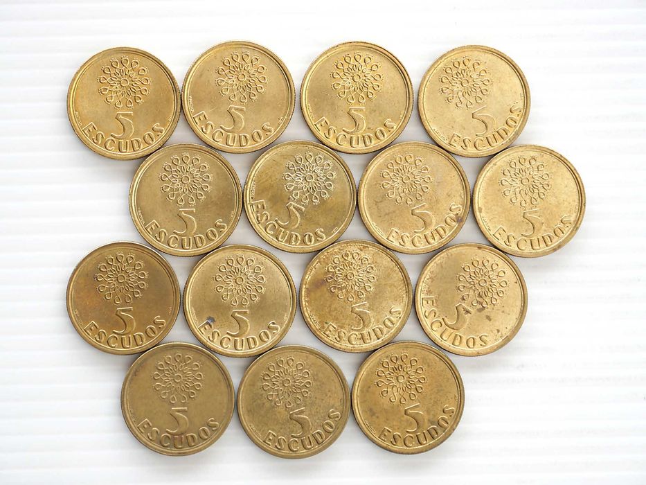 Lote de 15 Moedas 5 Escudos 1998