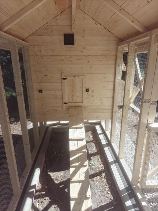 Kurnik z woliera 400x150