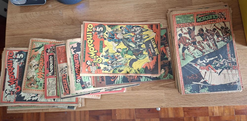 Banda desenhada antiga portuguesa - grande lote de 475 revistas - bom estado