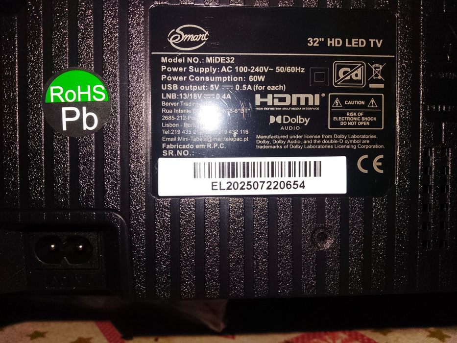 Televisão nova com caixa