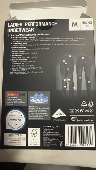 Legginsy ze wstawkami termo extra warm M 40/42