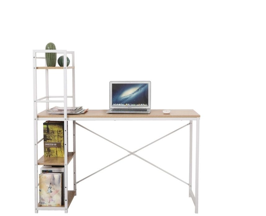Secretária com Estante 120x52cm Branca