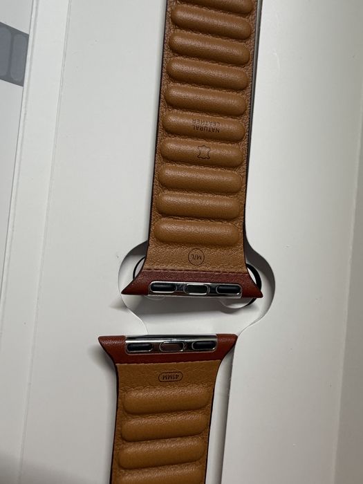 Шкіряні ремінці Apple Leather Link 41 мм M/L для Apple Watch 41/42 мм Umber / Golden Brown (Оригінал)