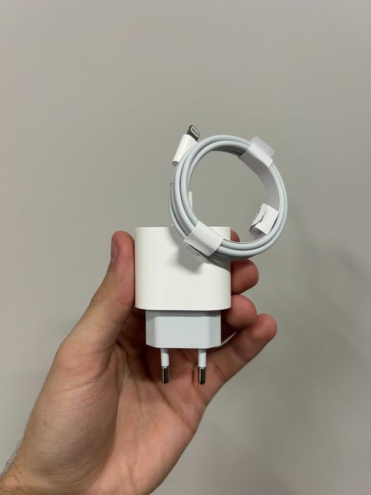 Szybka ładowarka Apple 20 W Lightning nowa (kostka + kabel) do iPhone