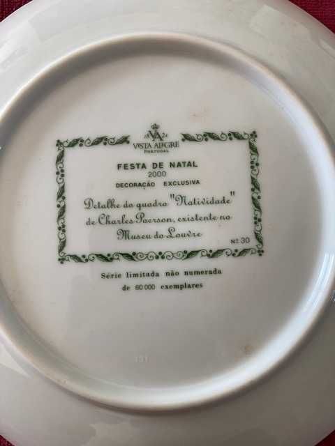 Prato Natal Vista Alegre nº 30 de 2000