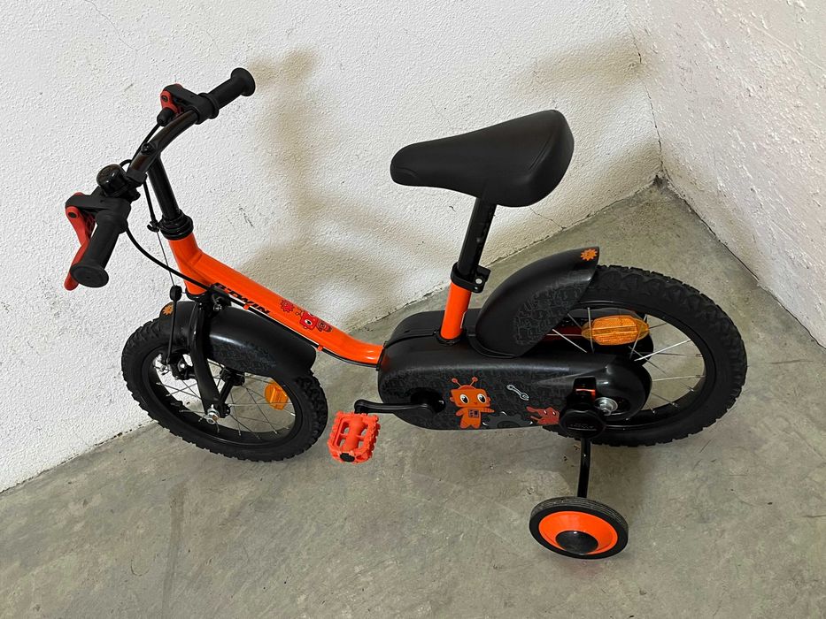 Bicicleta criança roda 14 ideal 3 - 5 anos com rodinhas