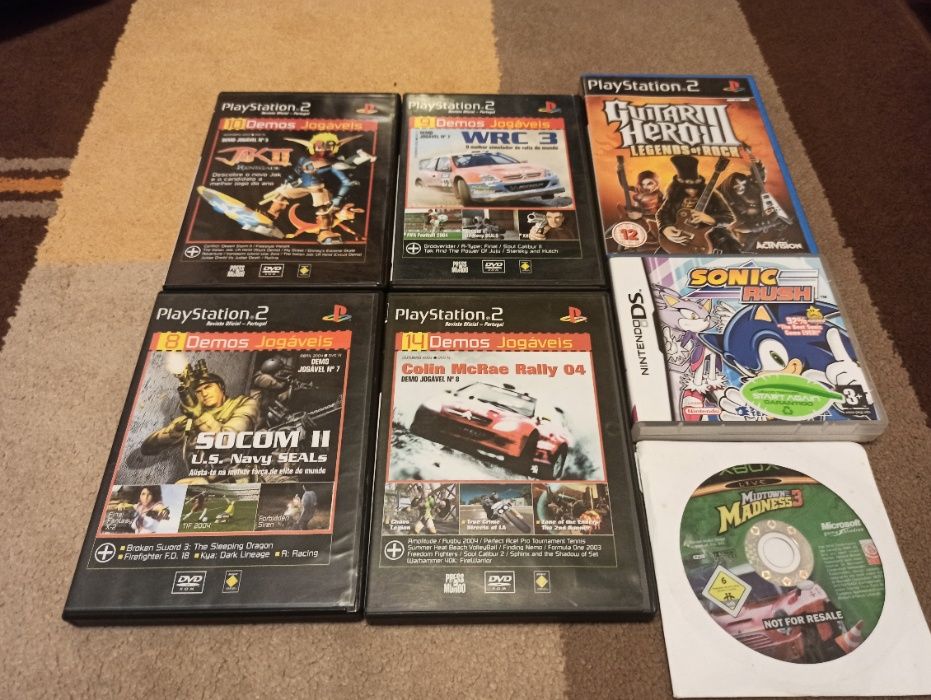Jogos, demos e caixas DS / PS2 / XBOX