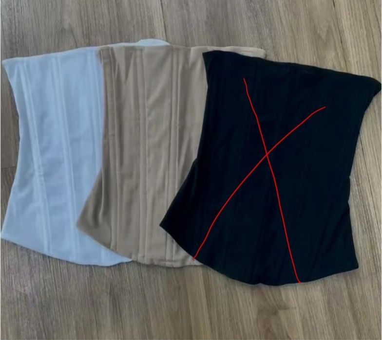 Топ корсет бежевий і білий типу senteza