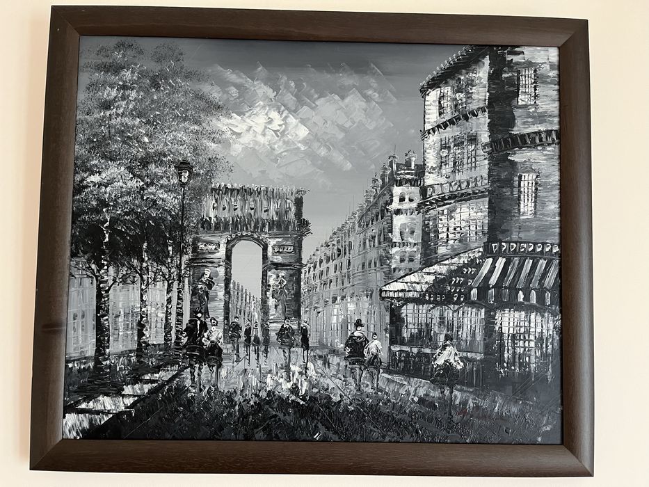 Quadro com pintura a óleo