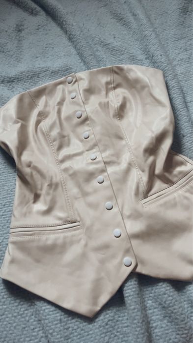 Кожанный топ р 44