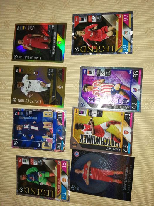 Cromos brilhantes,normais e com assinaturas