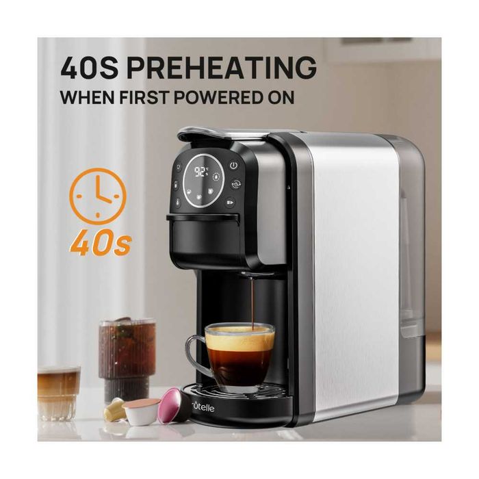 Máquina de Café 3‑em‑1 Digital - Nespresso - Dolce Gusto - Café em Pó - 1400W - 20 Bar - NOVO - Envio Gratuito