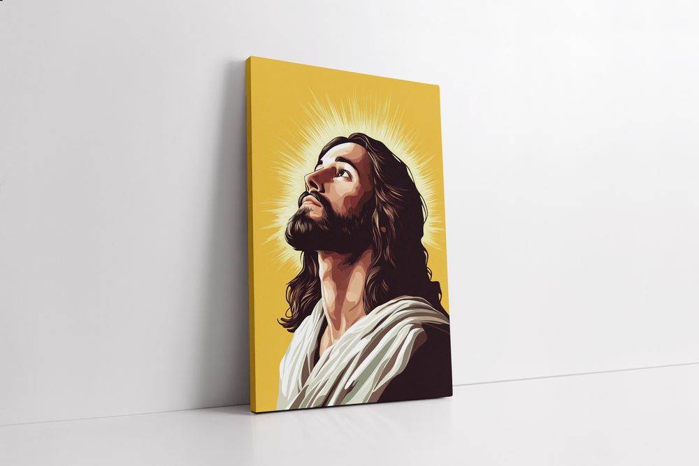 Nowoczesny obraz na płótnie Jezusa Chrystusa 60x90cm dzieci młodzieży