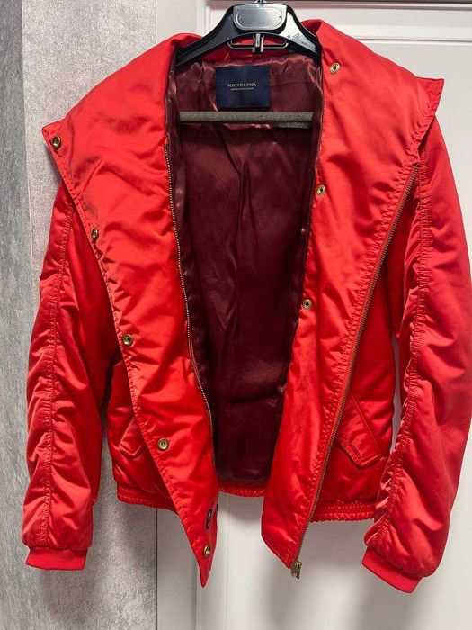 бомбер Scotch & Soda червоний атлас