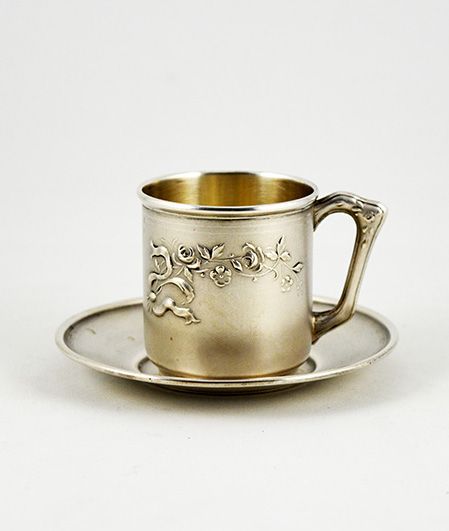 Chávena de Café antiga em Prata