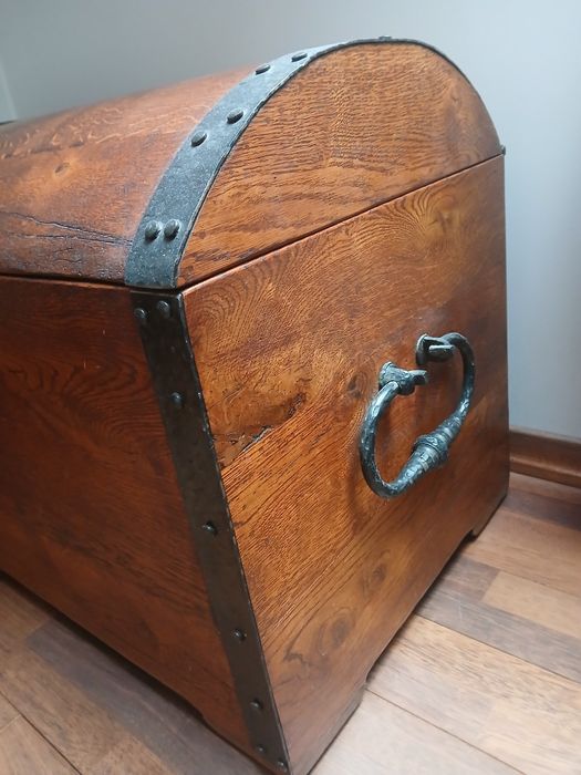 LUDWIK STYL kufer skrzynia debowa lity dab OLDEN DAYS wysylka