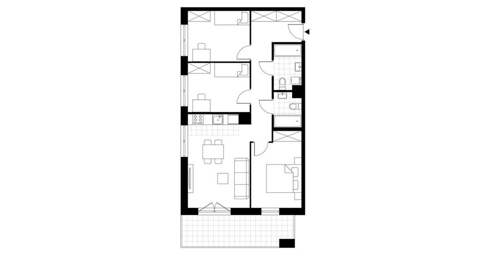 4-pokojowe mieszkanie 70m2 + balkon Bezpośrednio