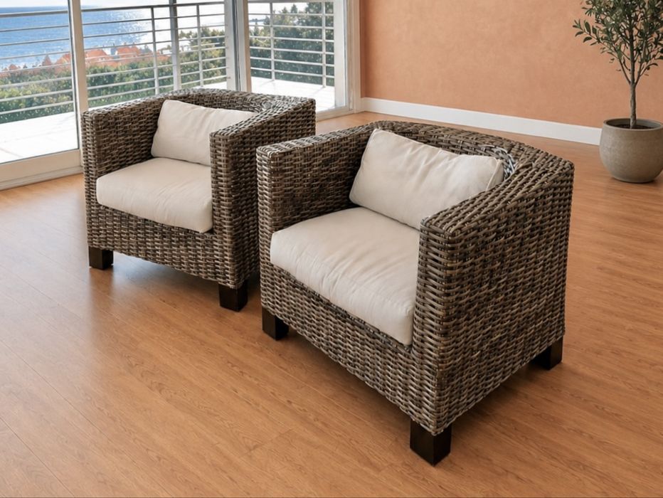 poltrona sofá cadeira banqueta sala madeira verga rattan area rustica