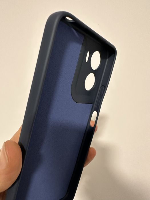 Etui plecki Silikonowe granat + SZKŁO hartowane do MOTOROLA MOTO G06