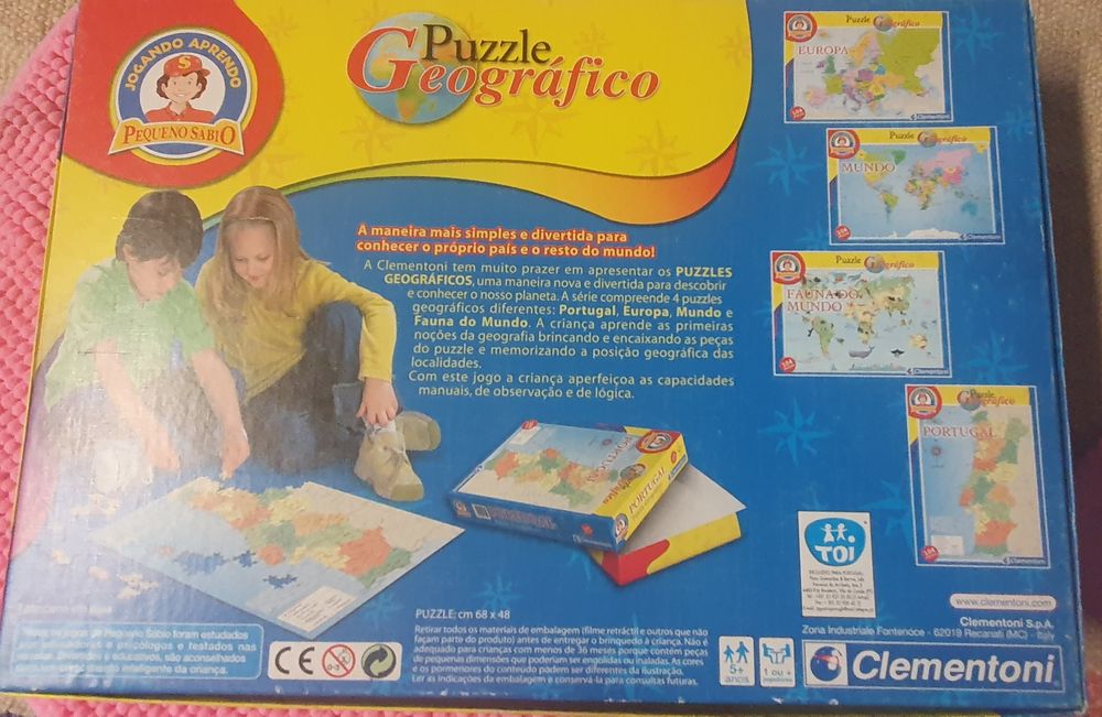 Puzzle geográfico fauna do mundo