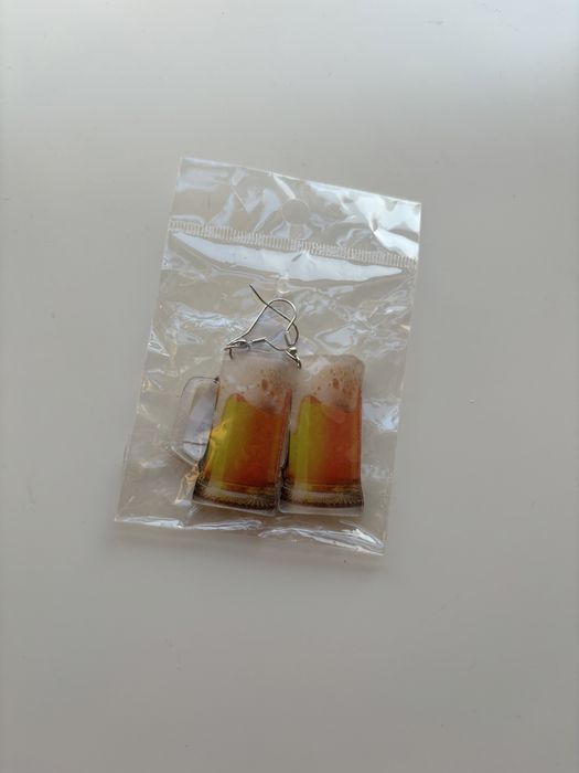 Kolczyki z motywem piwa