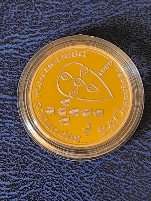 Moeda de prata PROOF – 250$00 – Fundação de Portugal – Batalha de Ourique (1989)
