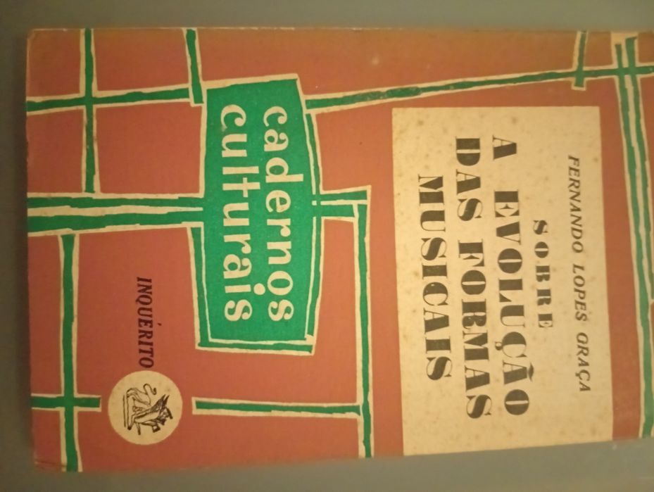 Sobre a evolução das formas musicais, de Graça, Fernando Lopes, 1906/Editorial Inquérito Limitada. [S.d. 1959?]  Valioso estudo musical,