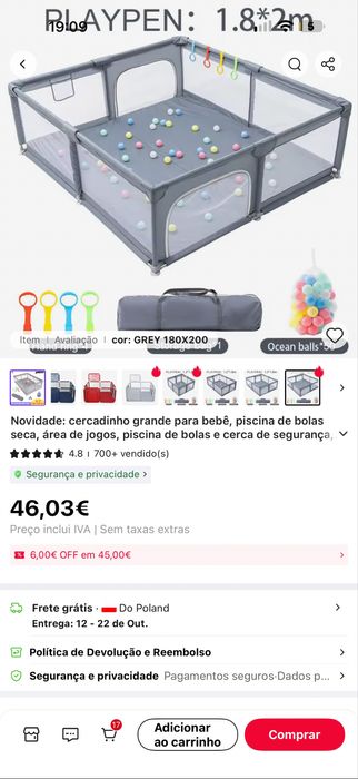 Cercadinho para bebê