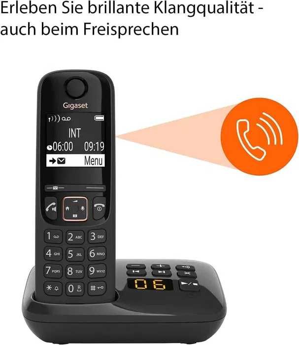 Gigaset As690 Telefon Stacjonarny, Czarny