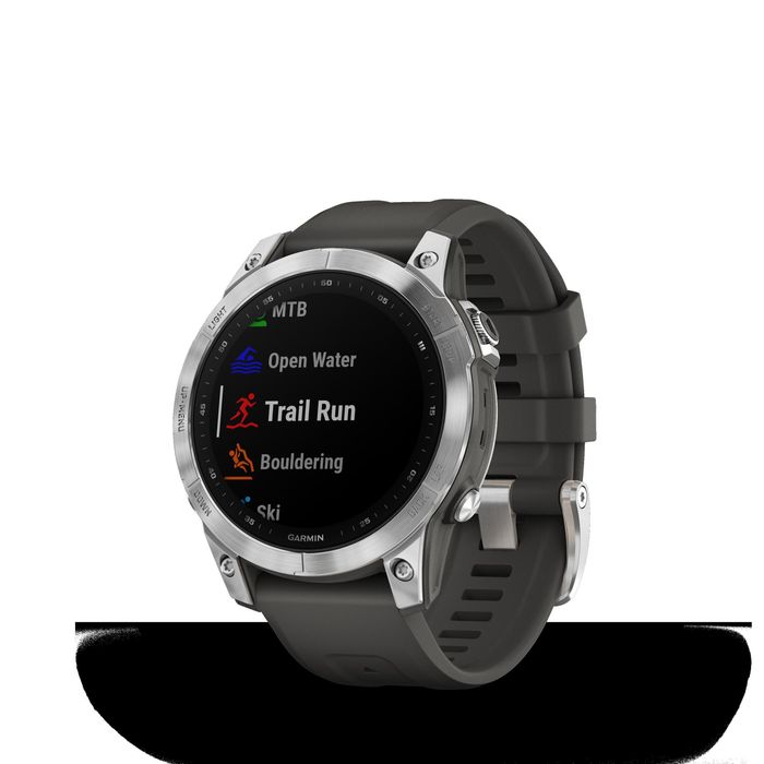 SMARTWATHCH GPS GARMIN FENIX 7 PRATEADO E BRACELETE CINZENTA