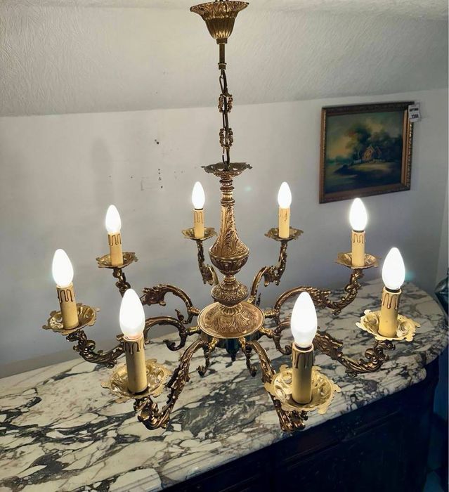 Люстра бронзова на 8 ламп 7462