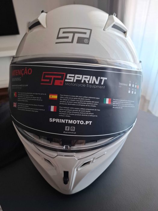 Capacete Sprint branco - novo!