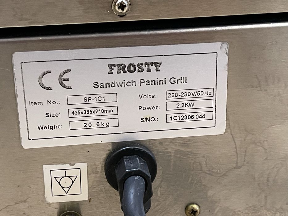 Гриль контактний Frosty SP-1C1 верх рифлений / низ рифлений