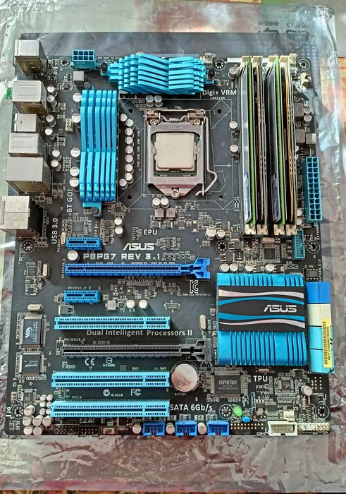 Комплект Socket 1155 - Asus P8P67 B3, Core i7-2600k, DDR3 1600 16Gb