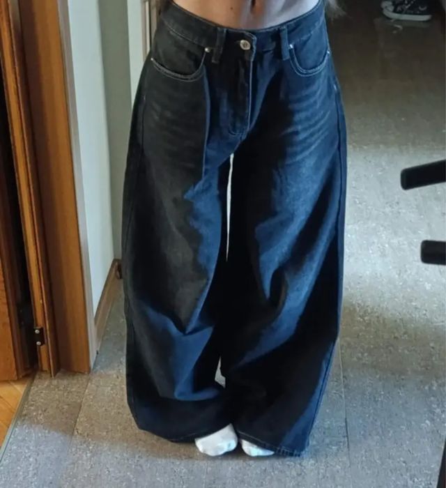 Джинсы Baggy чорного кольору жіночі