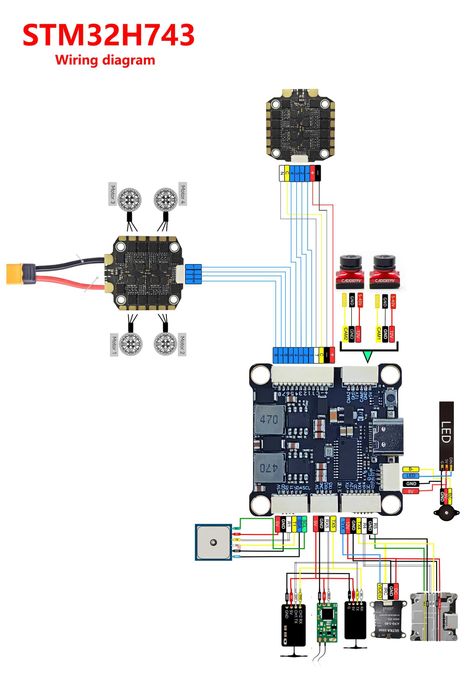 Stack FC H743 baro + ESC 70A 3S-8S dron FPV VTX DJI Walksnail AVATAR ANALOG