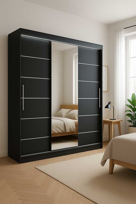 Szafa przesuwna BLAK 180 *NOWOŚĆ*