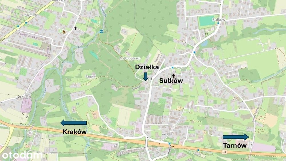 Działka budowlana z mediami 9,6 ar okolice Wieliczki.