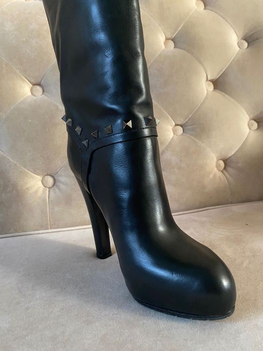 Сапоги кожаные женские, новые , весна - осень, Италия, 39 размер