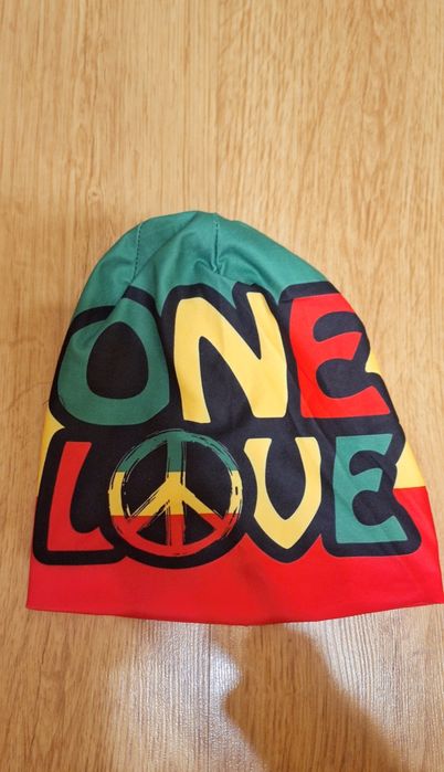 Czapka jesienno-zimowa-unisex-one love, reggae, rasta, rastafari, Nowa