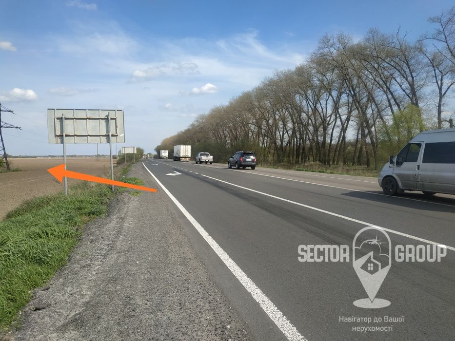 Від 1 га Землі промисловості на фасаді окружної, можна частинами.