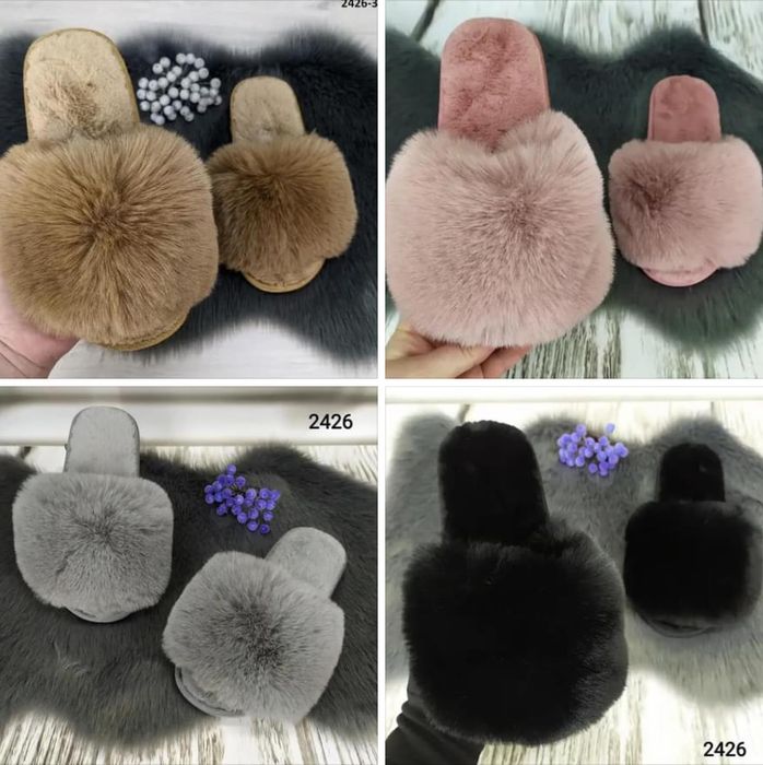 Женские Комнатные Меховые тапки  капібара женские танкетка пушистые