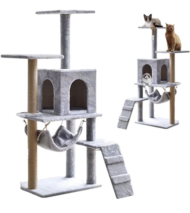 Когтеточка висока 135 см • дряпка кота •  будинок кота  • дом кота