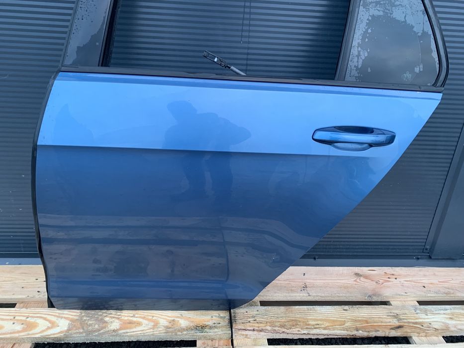 VW Golf VII 7 HB drzwi lewe tylne lewy tył niebieskie