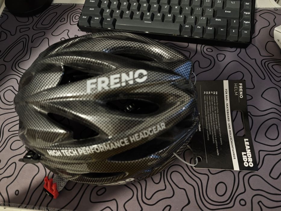 Kask rowerowy L Drewno Helm LEANDRO LIDO